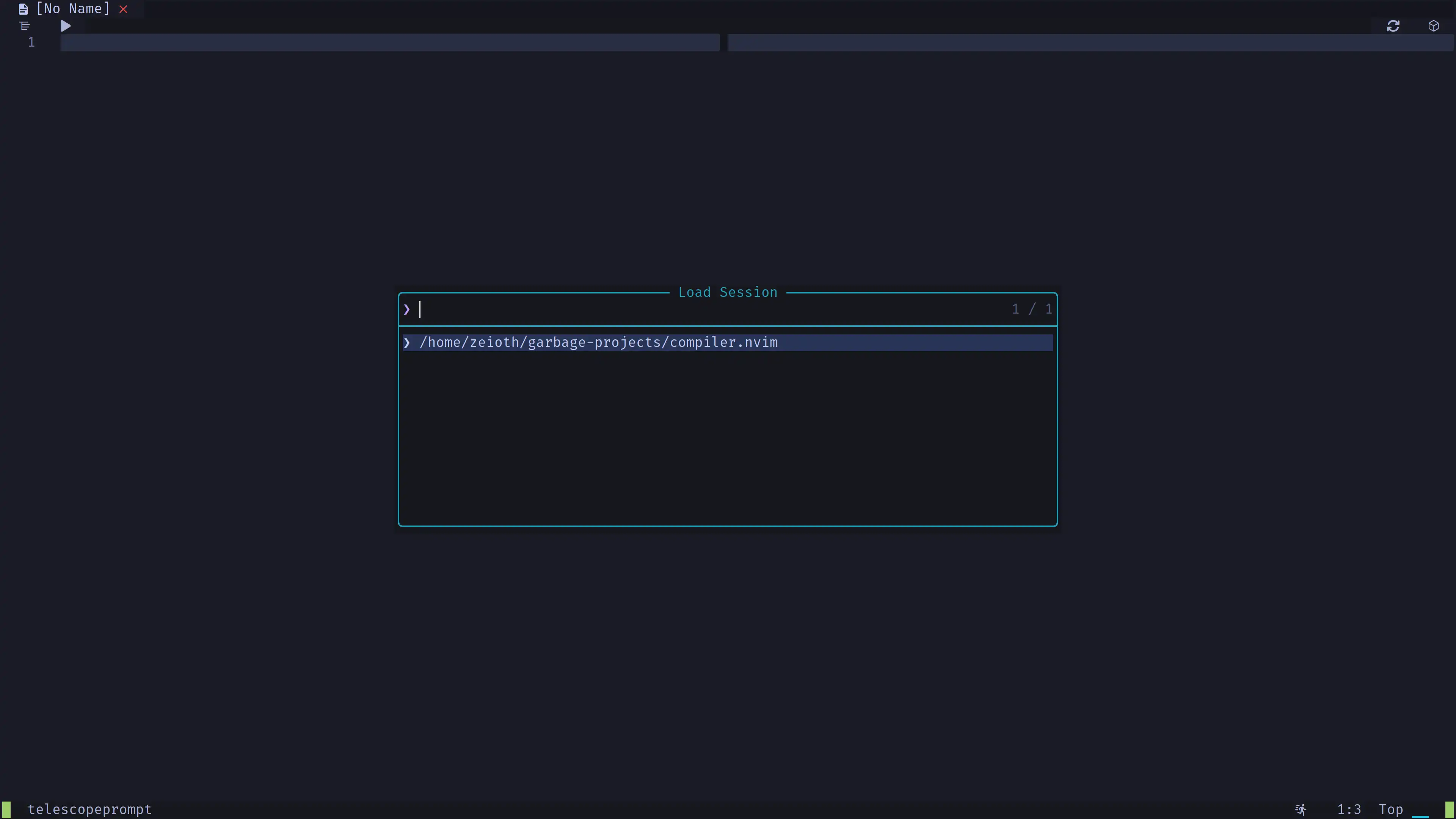 neovim-session-manager screenshot